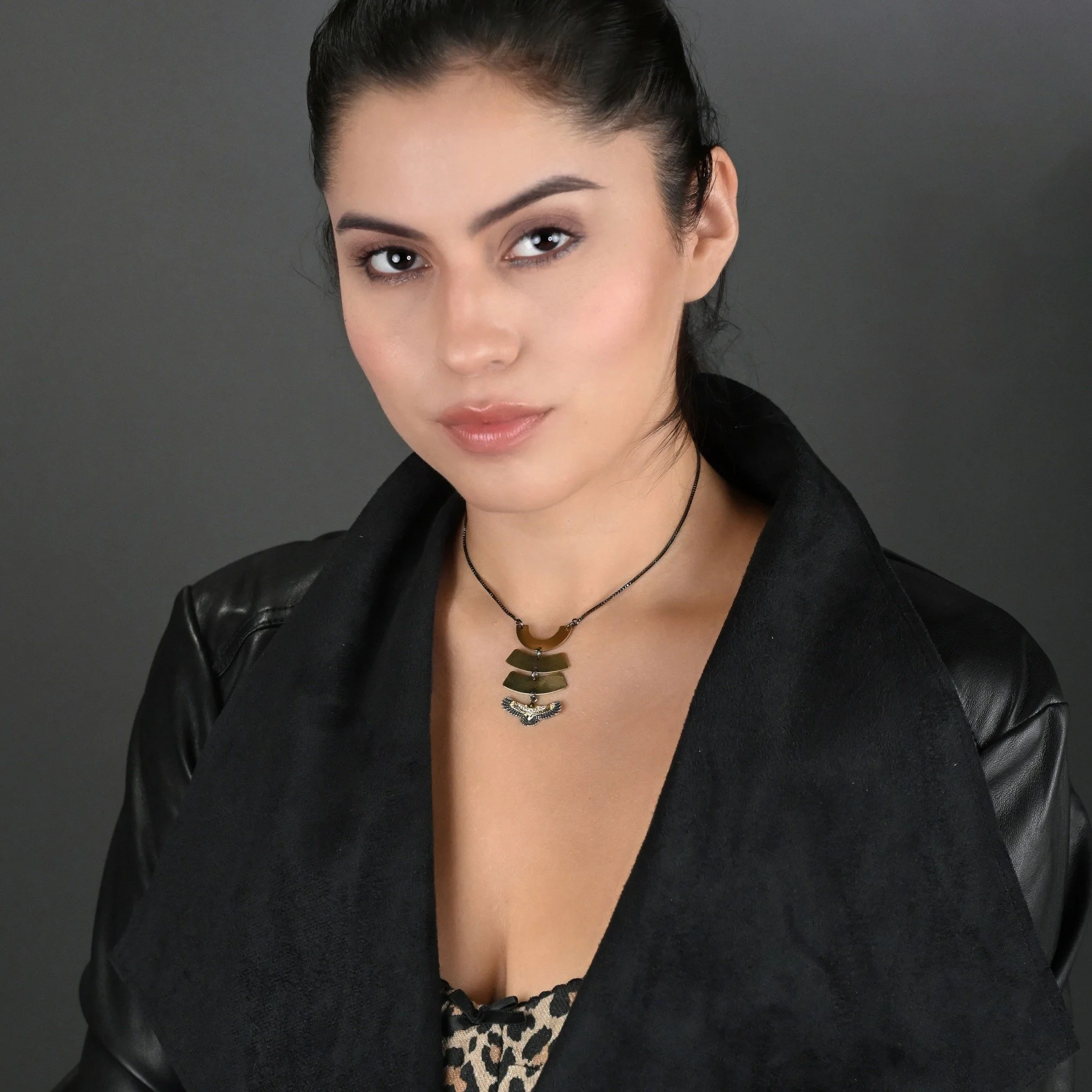 Fierce &amp; Fabulous! ⭐️🌙

This is a stunning necklace that features mixed metal elements and a mixed metal eagle with delicate crystals on one of our very popular adjustable gunmetal necklaces that you can wear at any length. 

The eagle symbolize