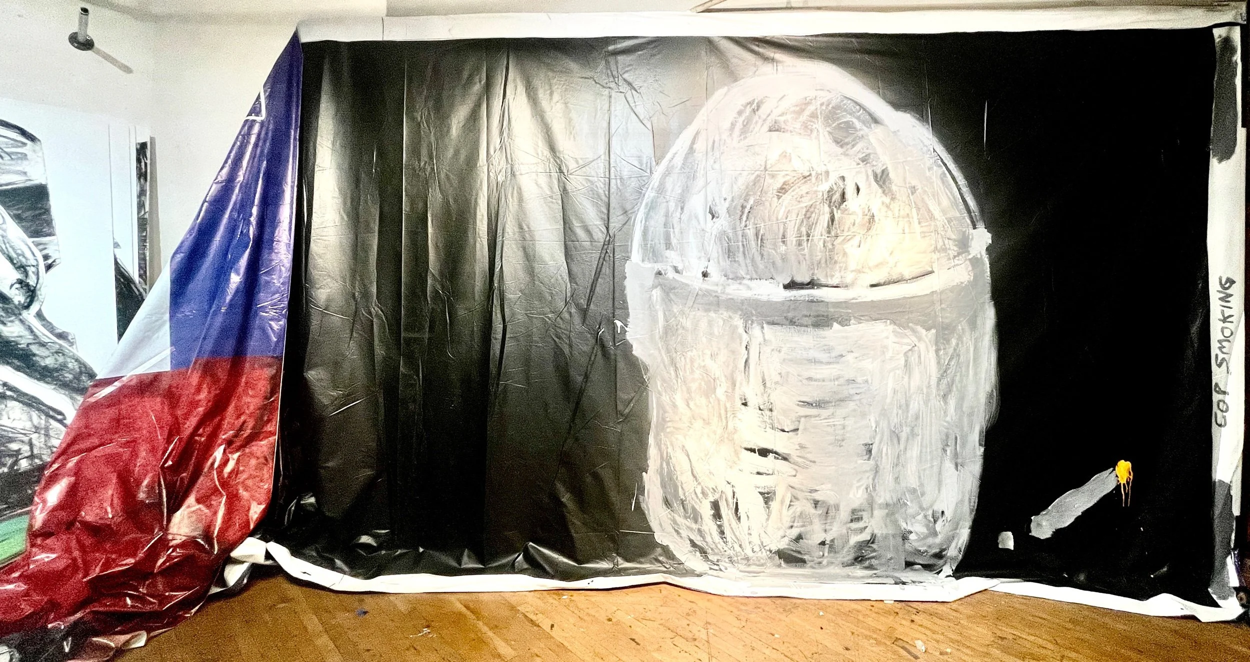 “Cop Casually Smoking While Standing Outstanding the School”