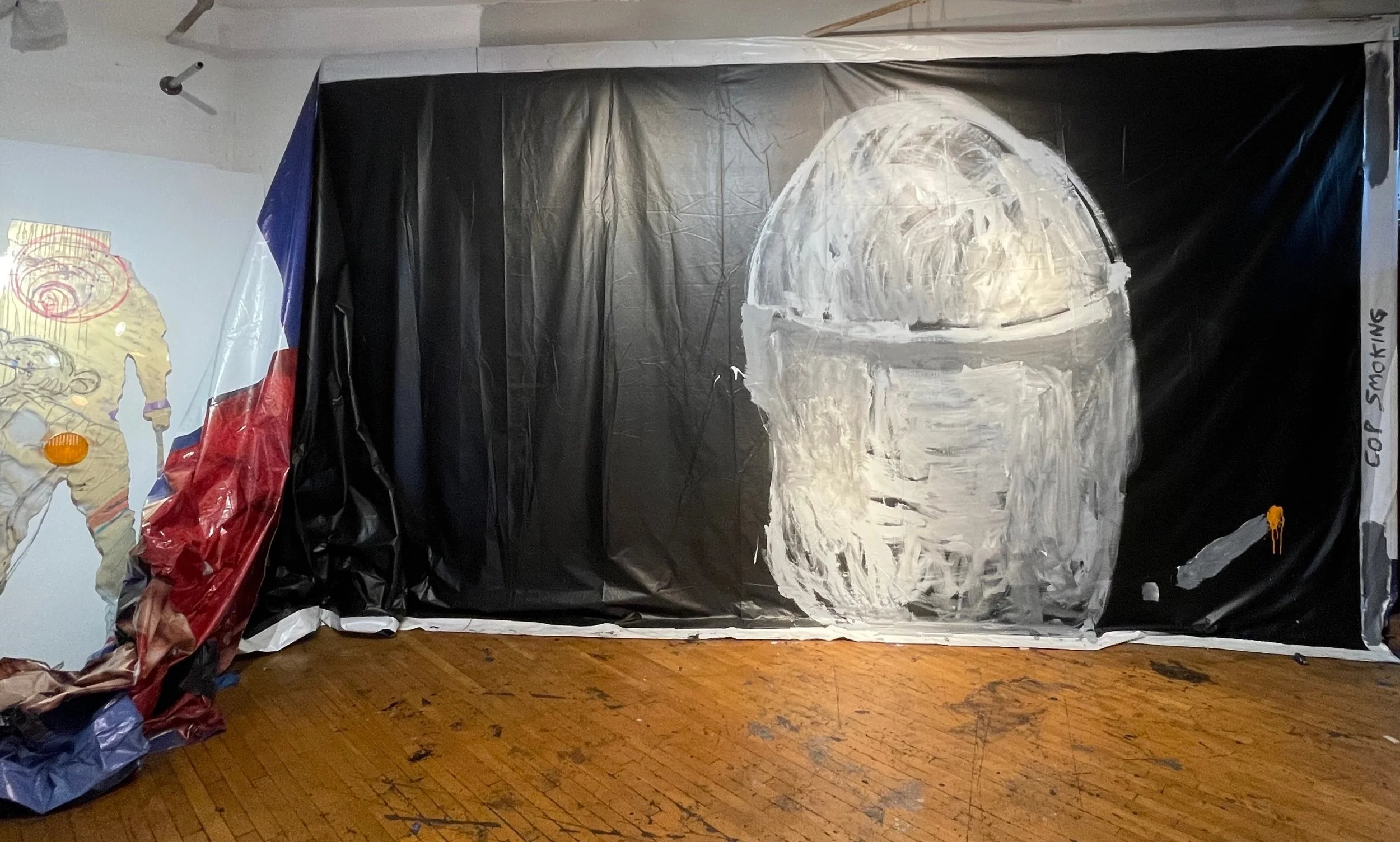 “Cop Casually Smoking While Standing Outstanding the School”