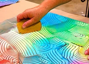 Messy Monday - Paste Paper Art