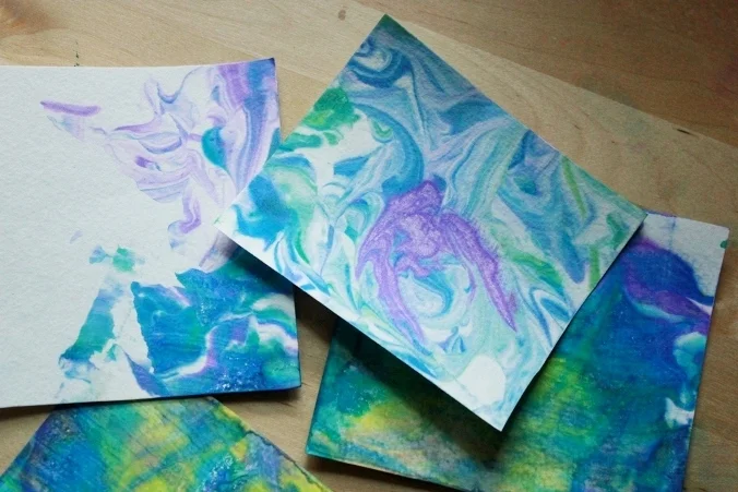 Messy Monday - Shaving Cream Marbling