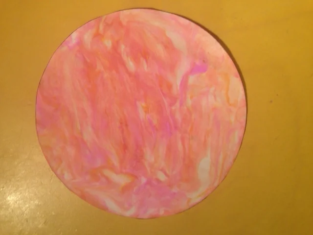 Messy Monday - Shaving Cream Marbling Planets