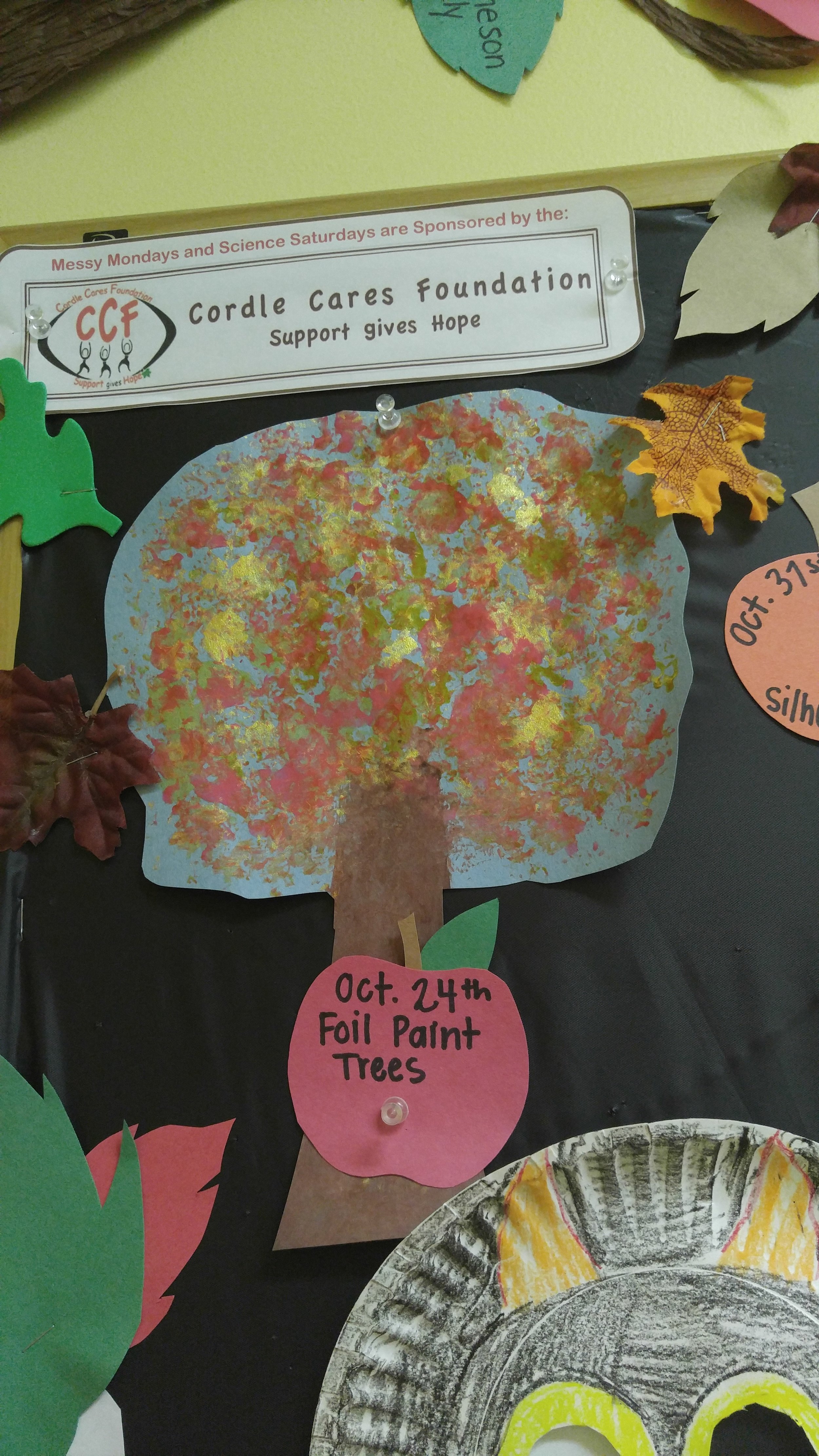 Messy Monday - Foil Painted Tree
