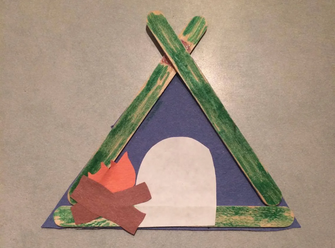 Messy Monday: Popsicle Stick Tents