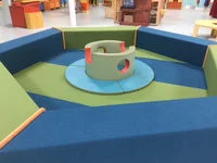 PLOP ZONE (24 Months and under) Cozy hexagon shaped area for babies and toddlers to crawl, climb and explore. Sponsored by Pediatric Associates of Lancaster, Inc.