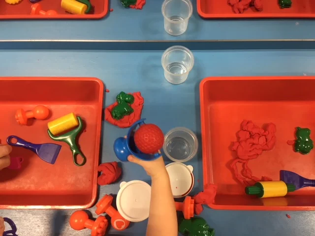 SENSORY TABLE A STEAM Zone favorite! Little hands roll play dough, scoop instant snow, squish shaving cream and water beads with changing sensory activities. Funded by a grant from the Cordle Cares Foundation