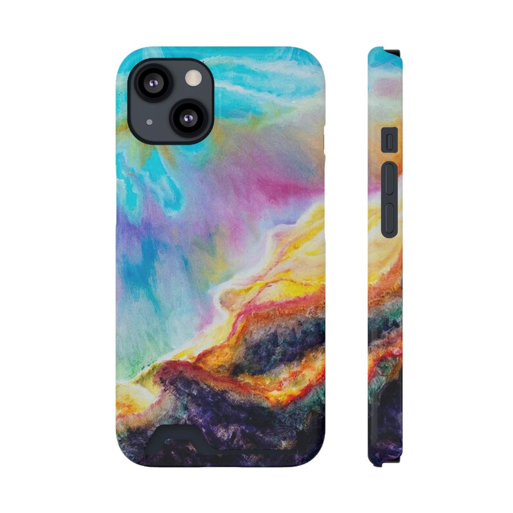 Swan Nebula Phone Case With Card Holder  Lindsay Manolakos