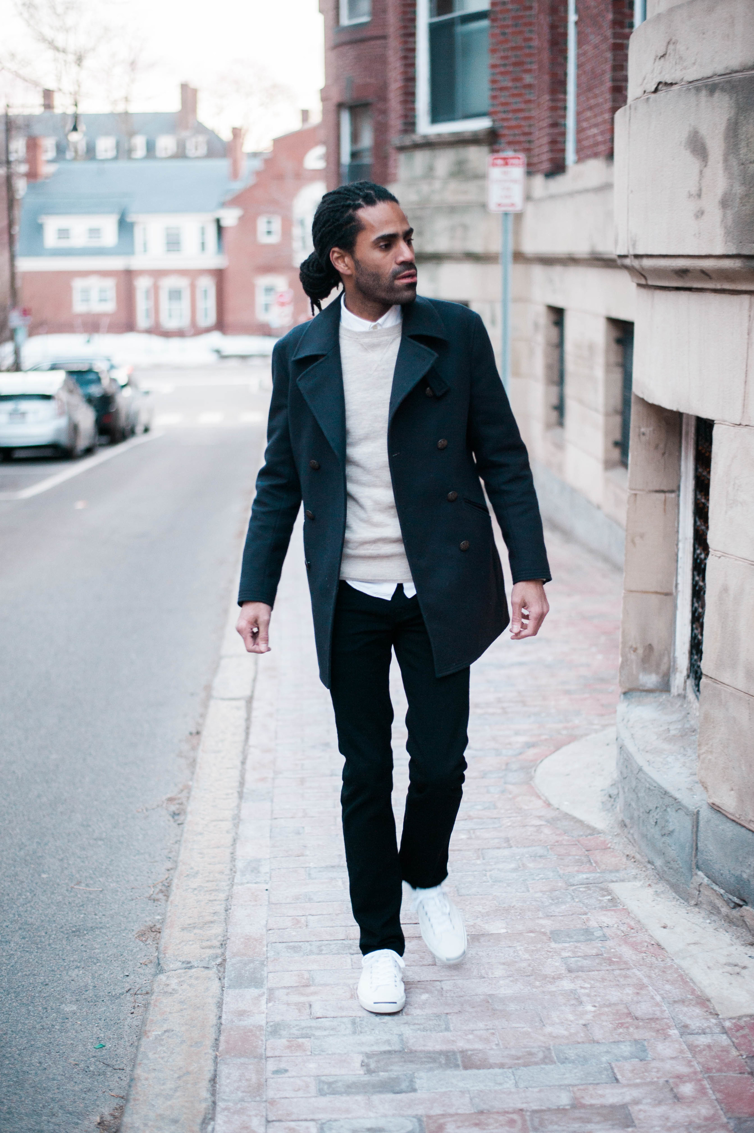 white jack purcell outfit