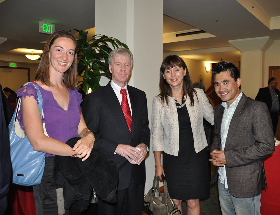 Stanford University Eva Vander Giessen, Ambassador Crocker, Humaira and Afghan BBC journalist Aref Yaqoubi