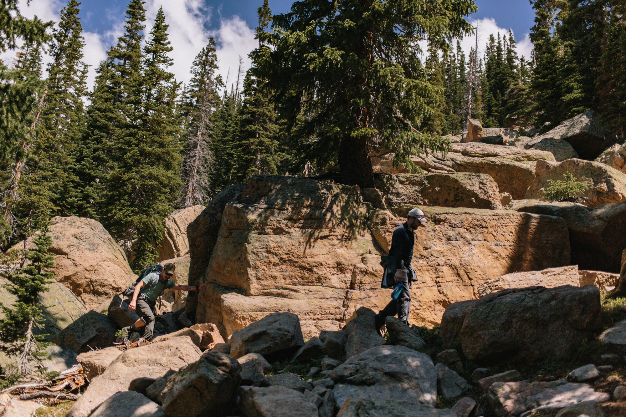 We traversed a variety of obstacles the higher the elevation.