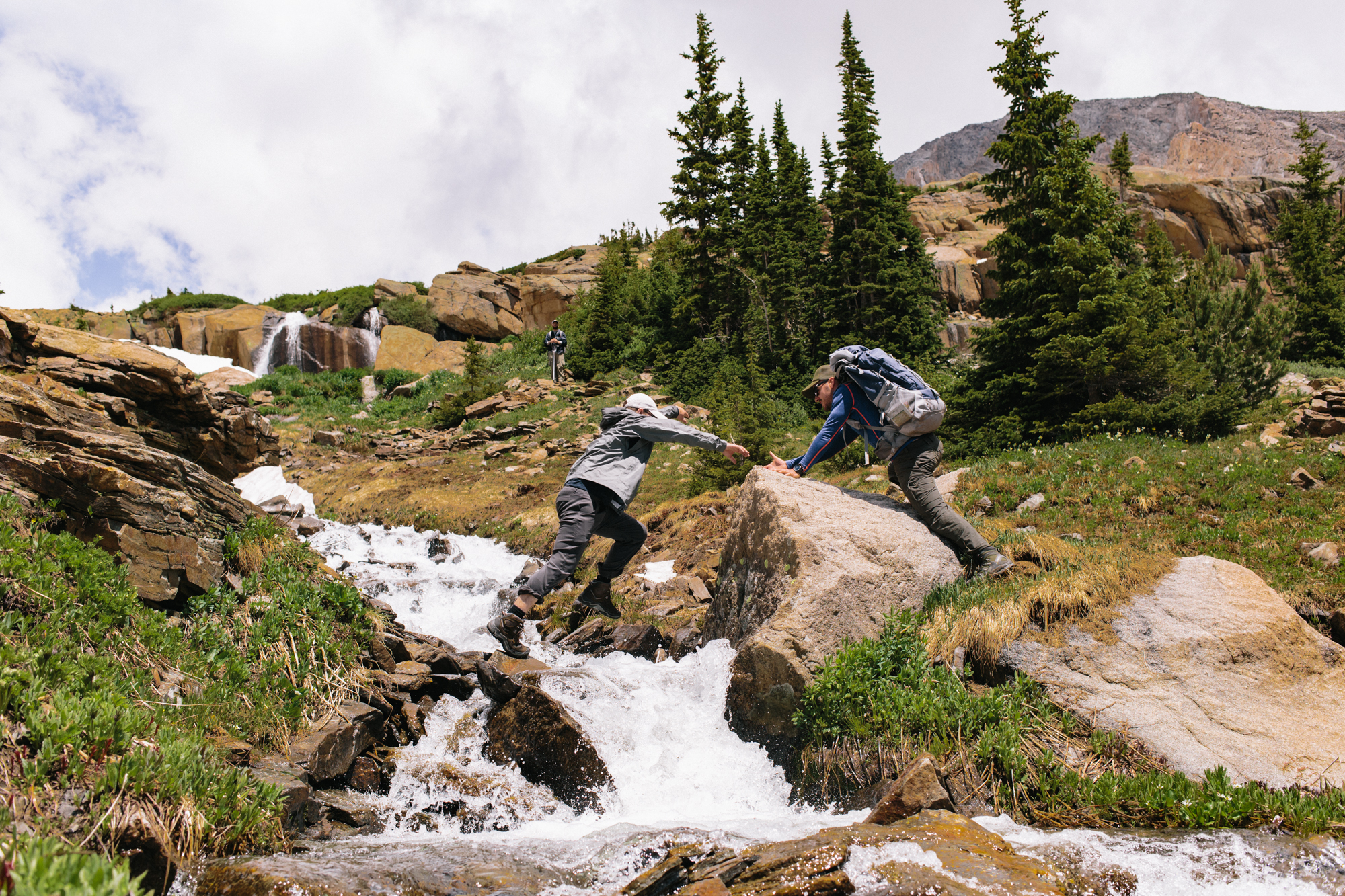 At some points, we were forced to cross the same stream multiple times.