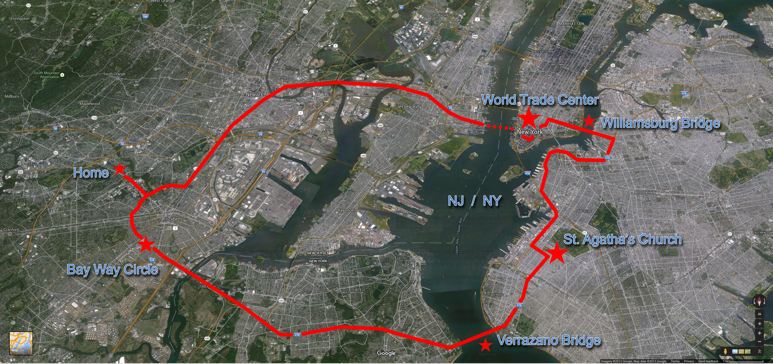 The unpredictable route Jim would travel during the events on 9/11