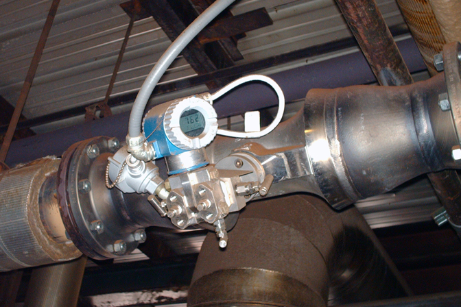 VERIS, INc. Accelabar Flow Meter installed on 8" process line