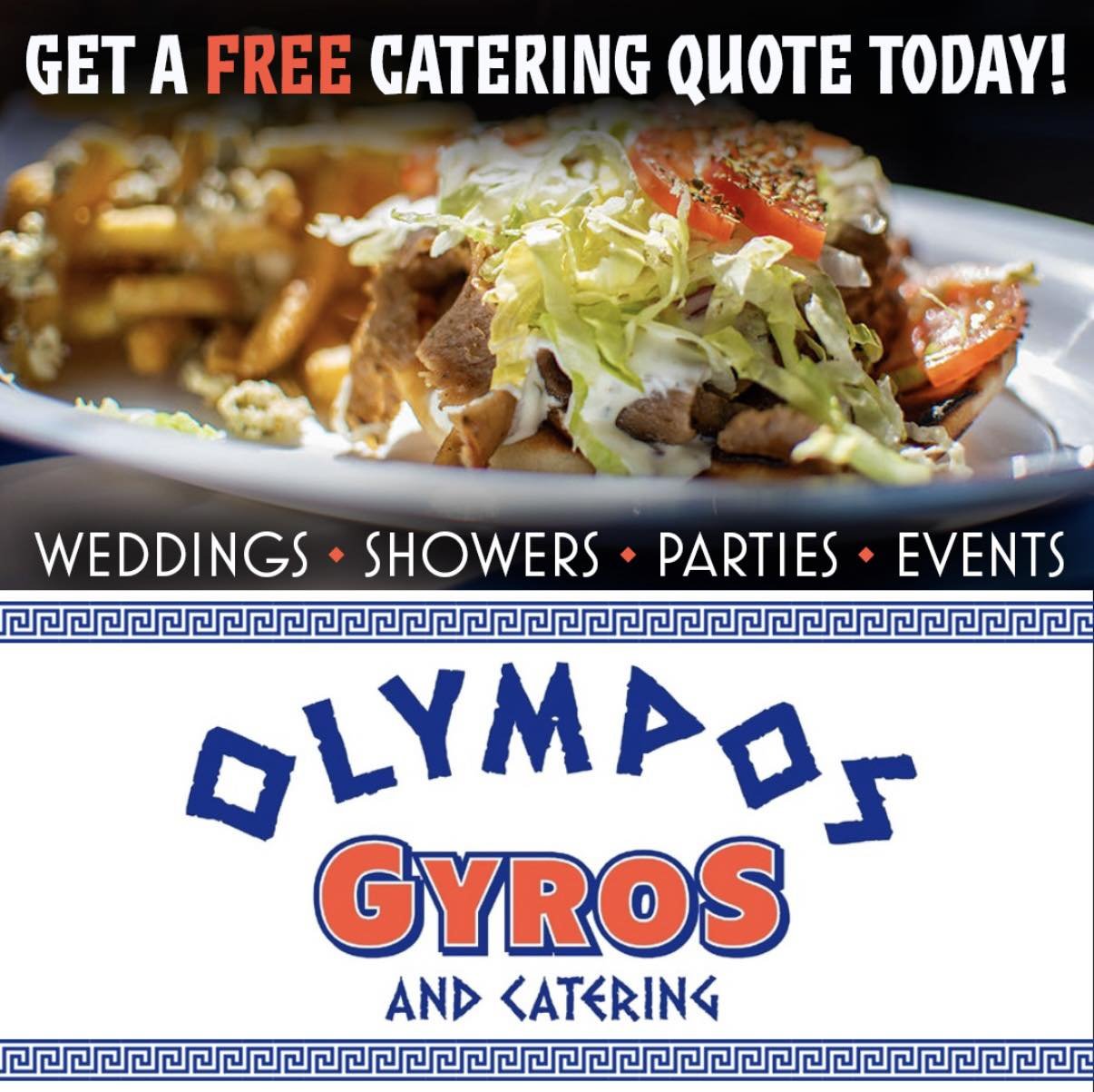 Hosting an event? Let Olympos Gyros bring the flavor with our catering services! Get a free quote today and make your gathering unforgettable! 🥙 😋 Call 412-489-5279 or visit olymposgyros/catering.com