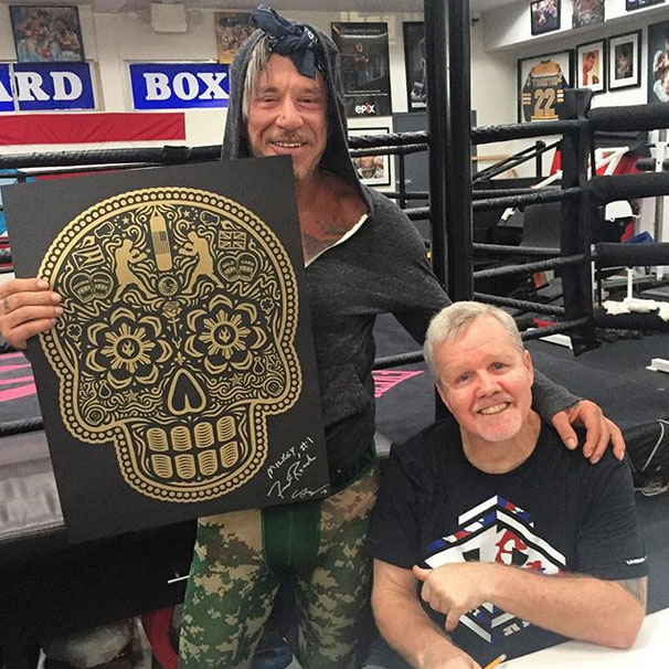 Mickey Rourke and Freddie Roach. 
