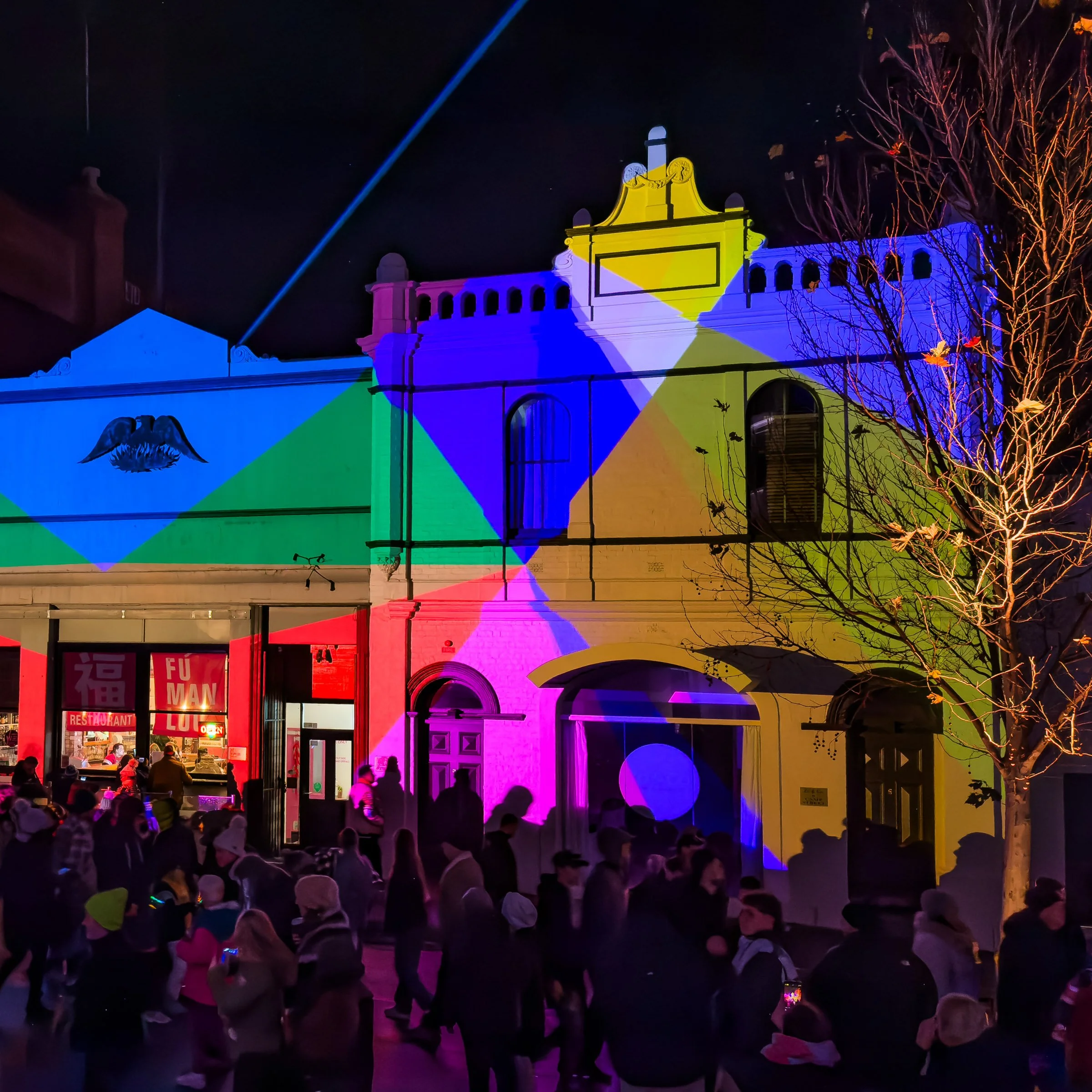 Chromatopia, White Night Video Projection, 2024 — Spencer Harrison | Artist
