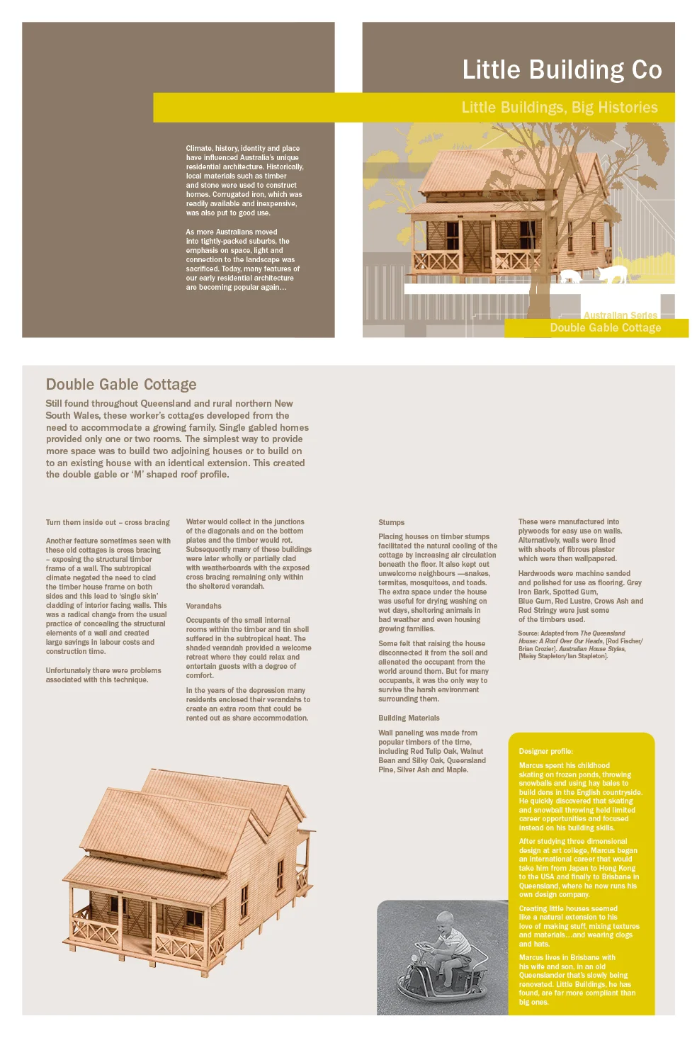 Double Gable Cottage Literature.