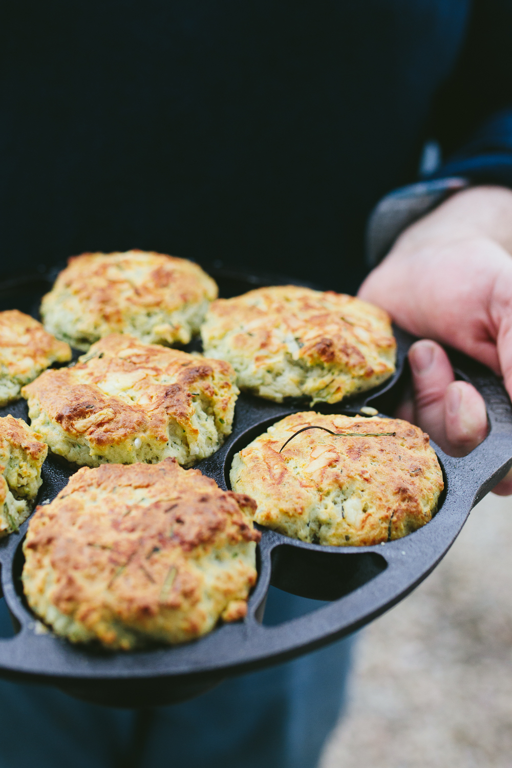 Wild Green and Cheese Scones