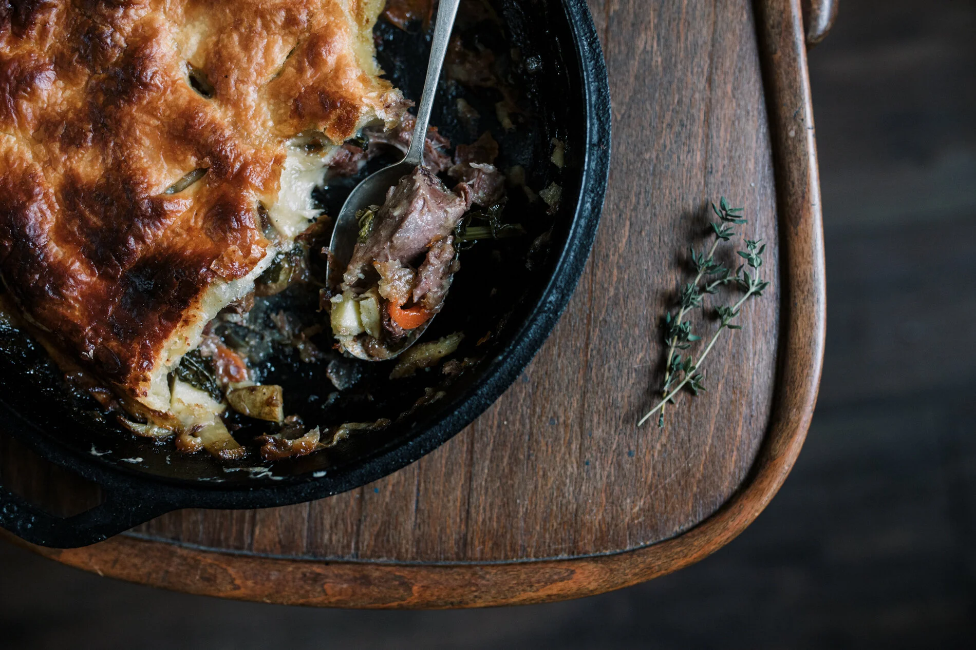 Slow Cooker Season Lamb Flank and Thyme Pie — Gartur Stitch Farm