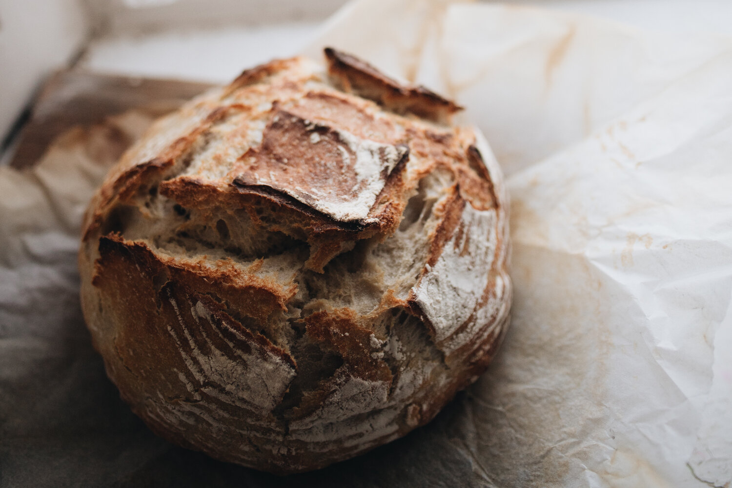 No Knead Overnight Sourdough Bread