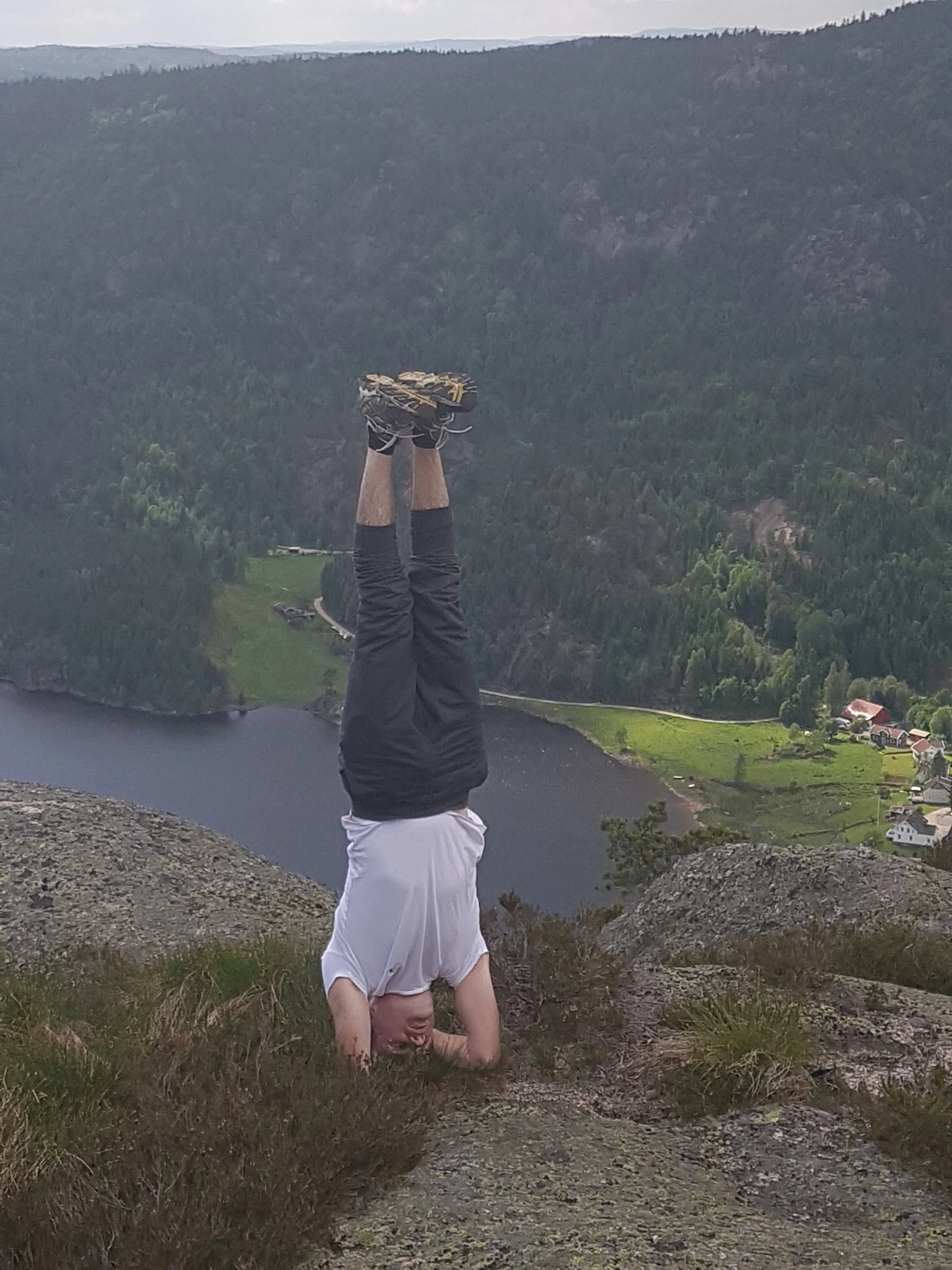 Greg on the top of Rislåknuten near Birkeland during his June 2017 visit.