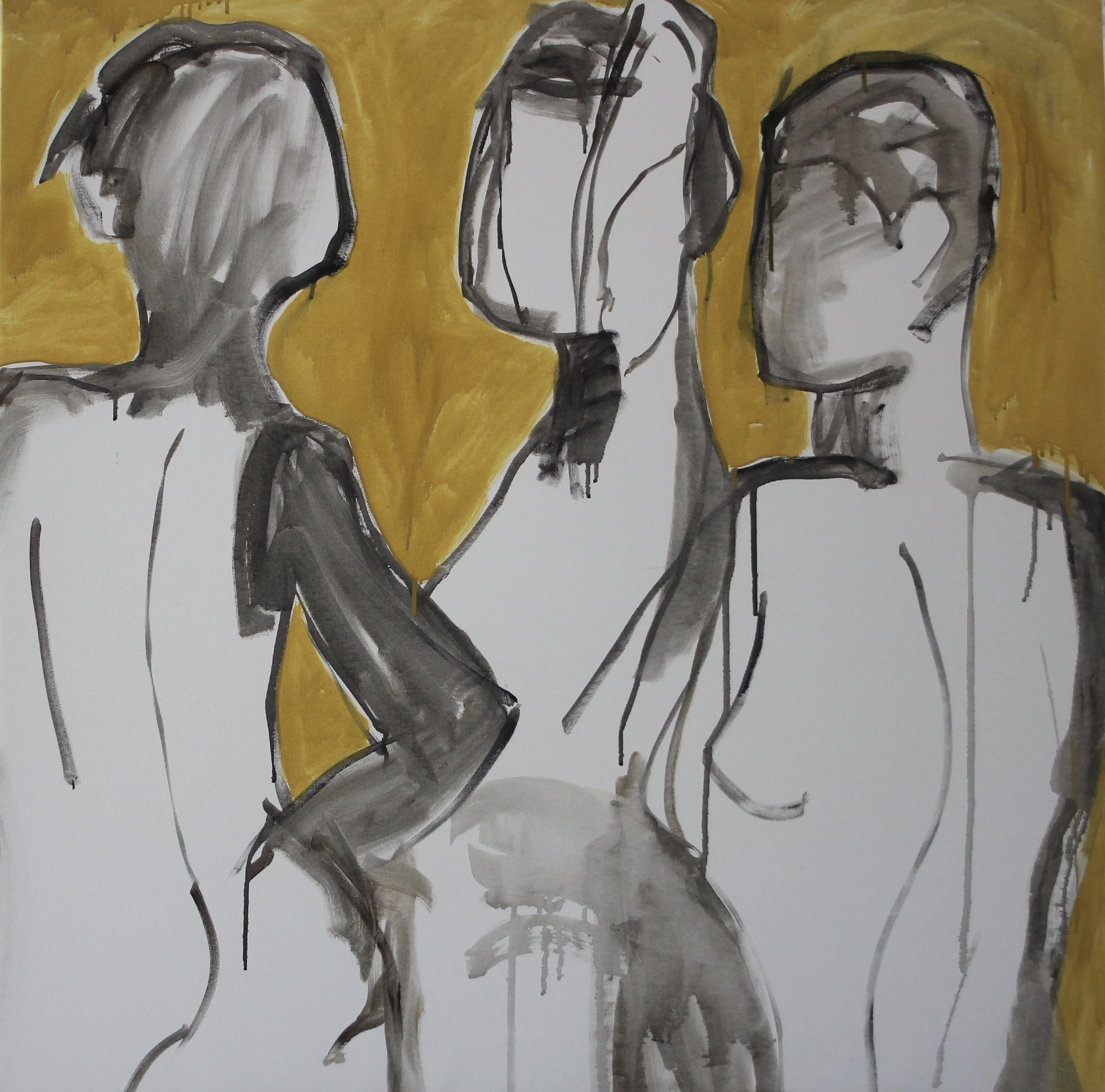 Model drawing 1, oil on canvas, 88x88 cm. 2017