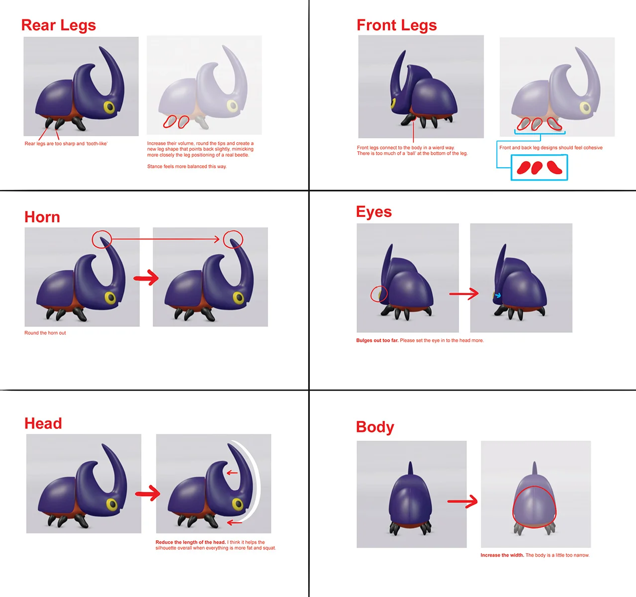 These are my notes and edits for the first pass of the 3-D model.