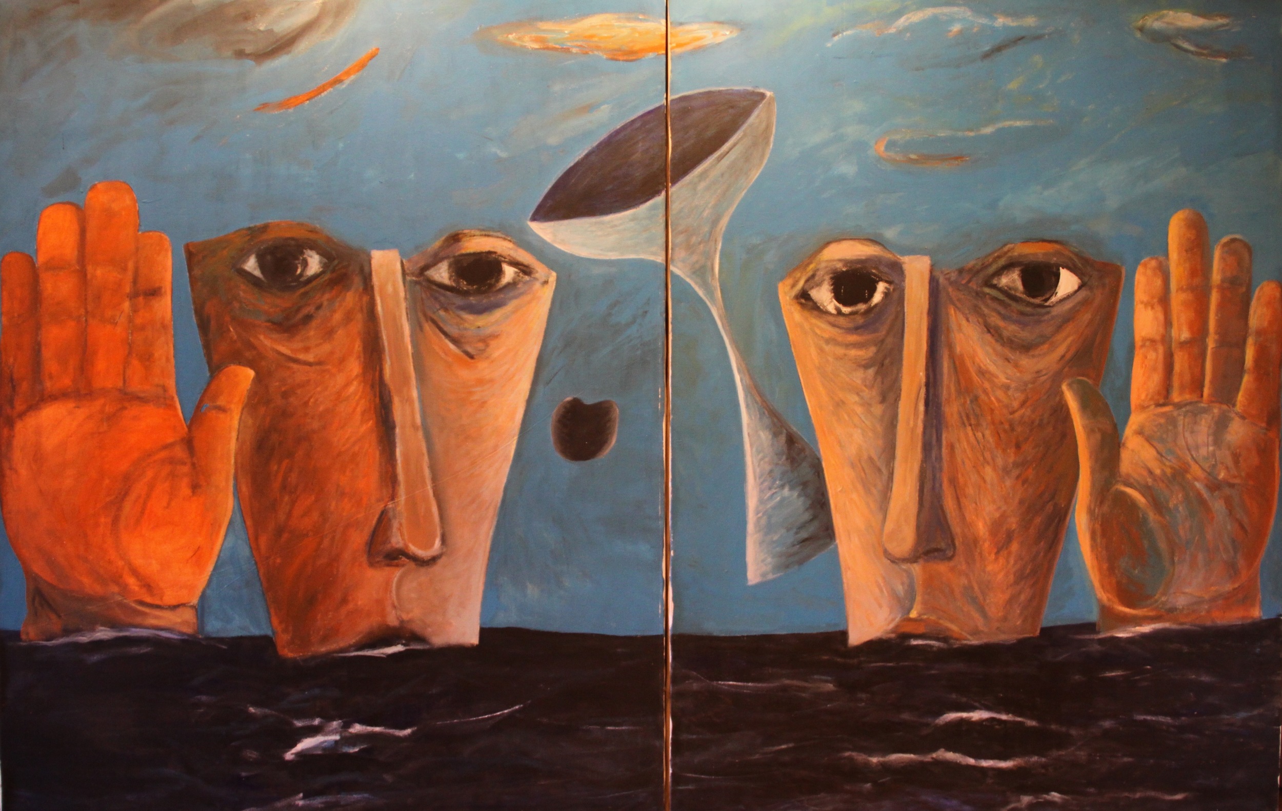 "Black Apple" (diptych)