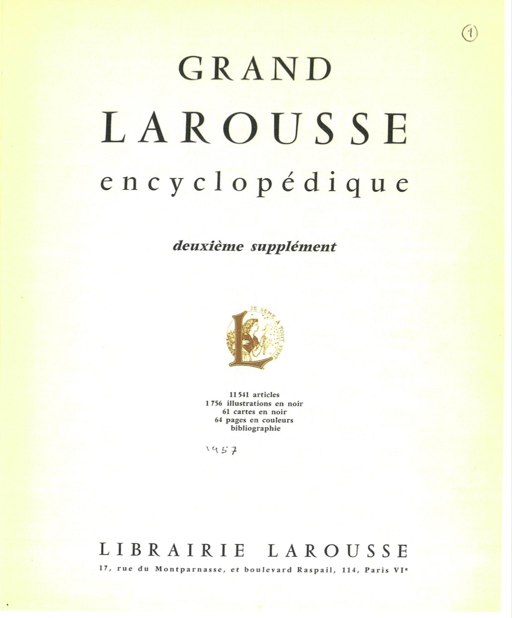 Grand Larousse 1957