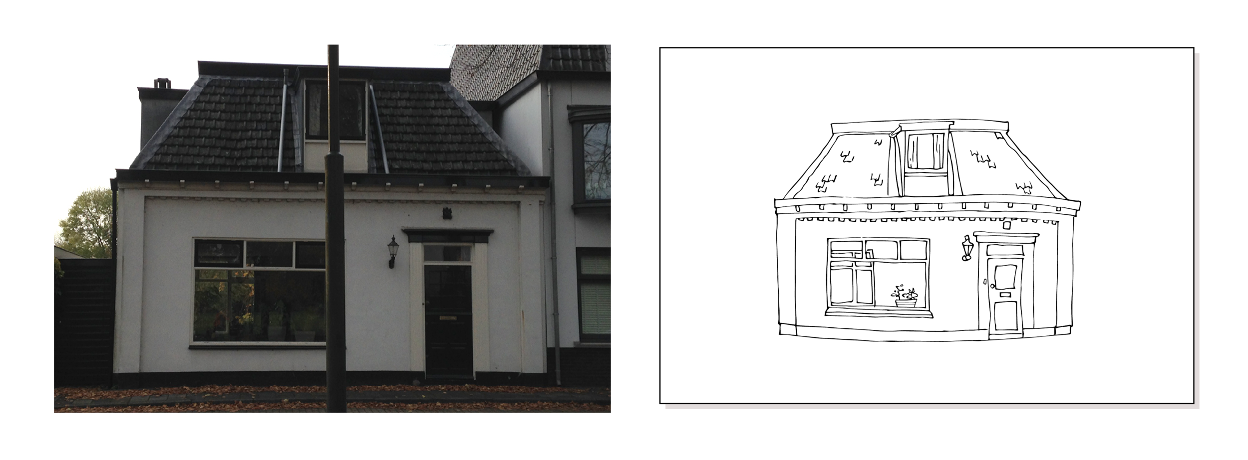 Here is an example of how to take the photo of your house for the drawing. 