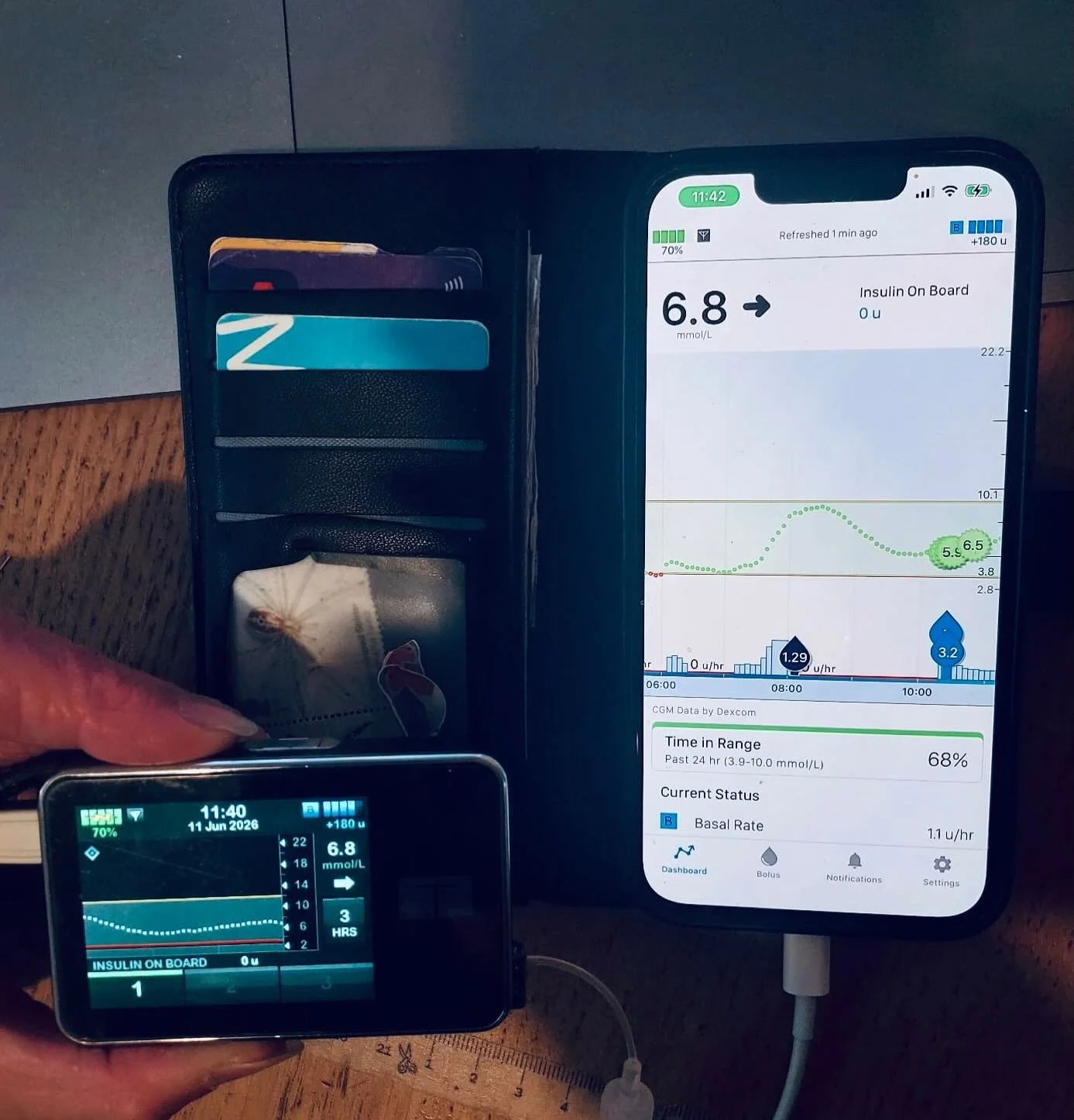 Today an amazing thing happened. 
It took 2 hours on the phone to a brilliant, patient t:slim tech, installing, updating and downloading apps and soft-wear, but at the end of it, as well as having better access to my pump data I can now bolus directl