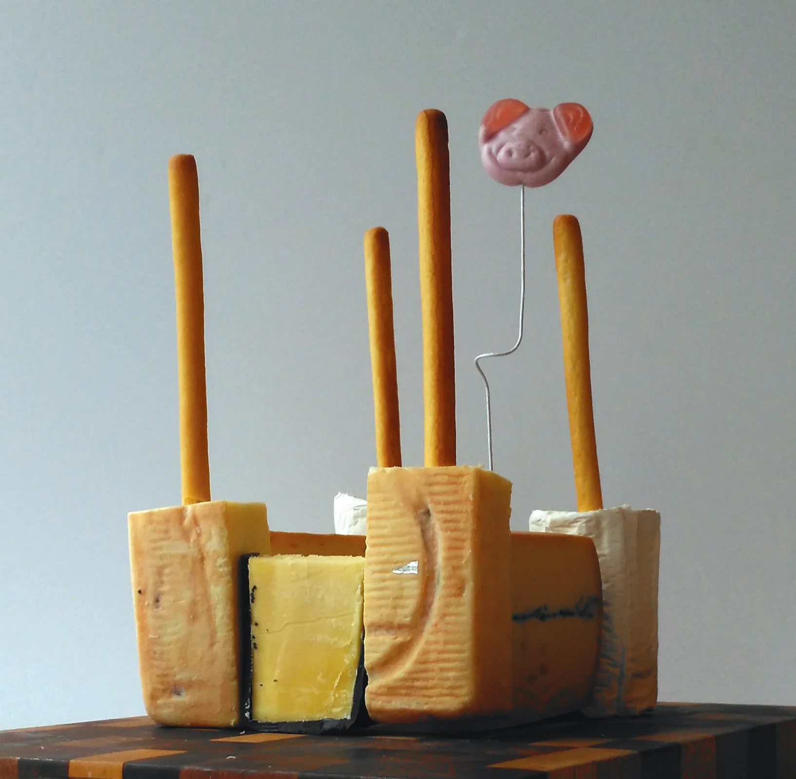 7. Cheese board and percy pig.