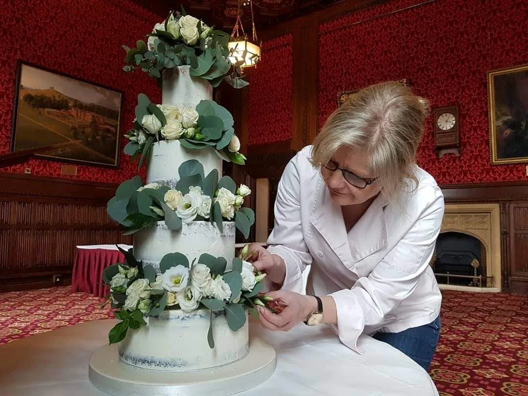 Wedding cake with London styling