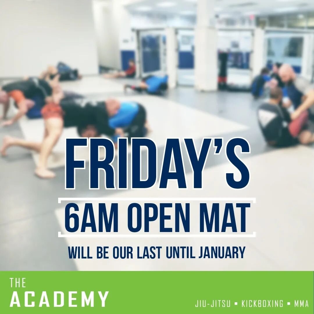 Tomorrow's Open Mat is going to be our last one for a while. Blame @vinnyantinozzi