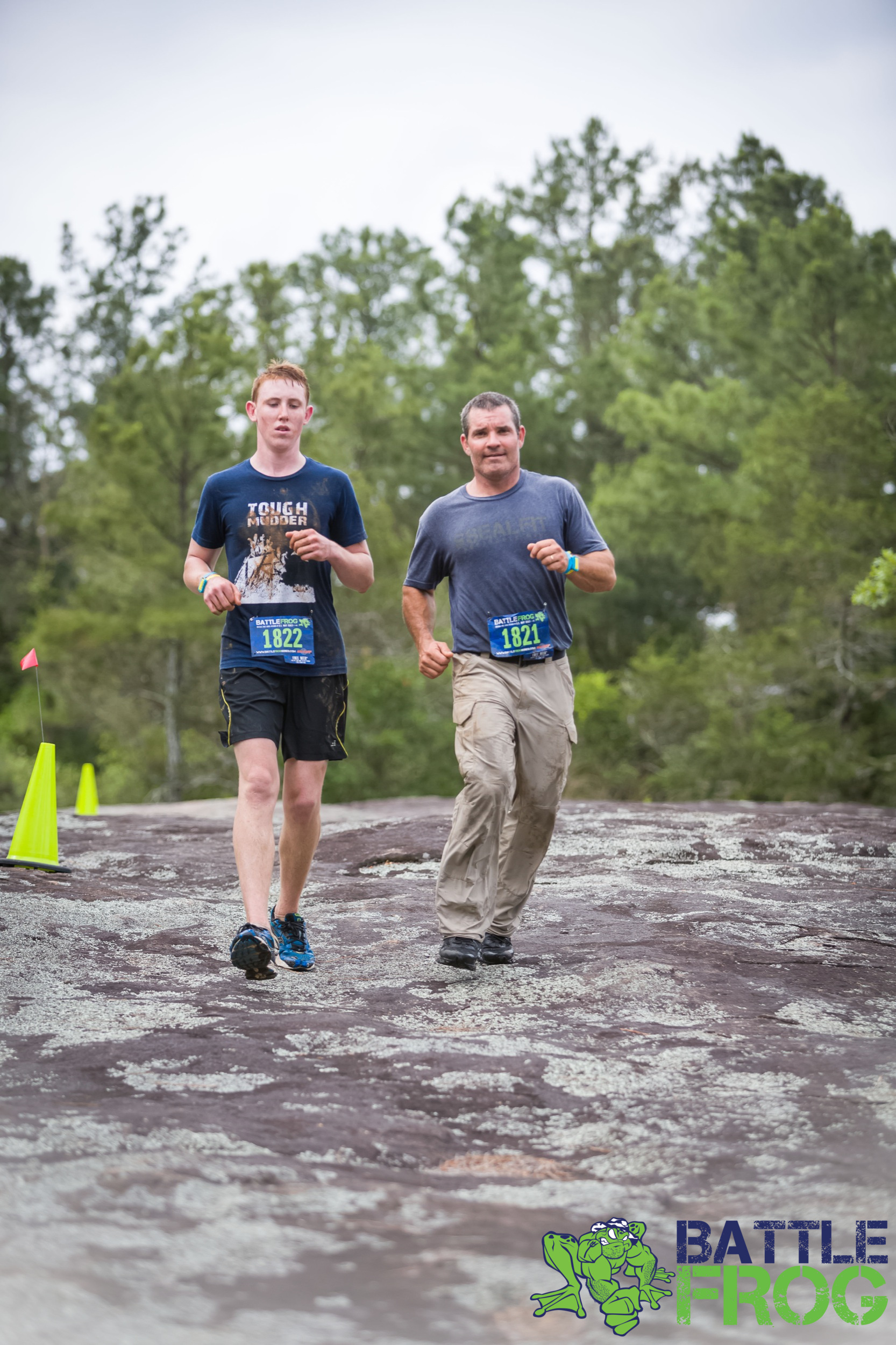 Me and my son, Turner, running the Battlefrog, 15K obstacle course