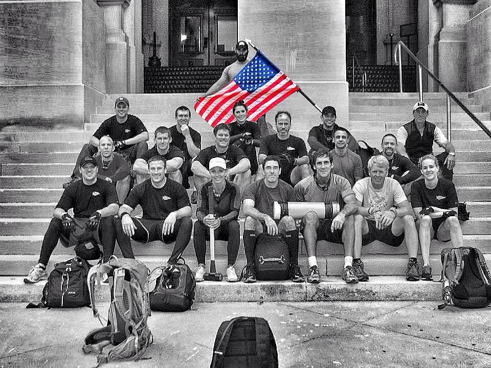The men and women of the RRLanta at a Goruck Challenge in Atlanta. Chip Lusk, front row center