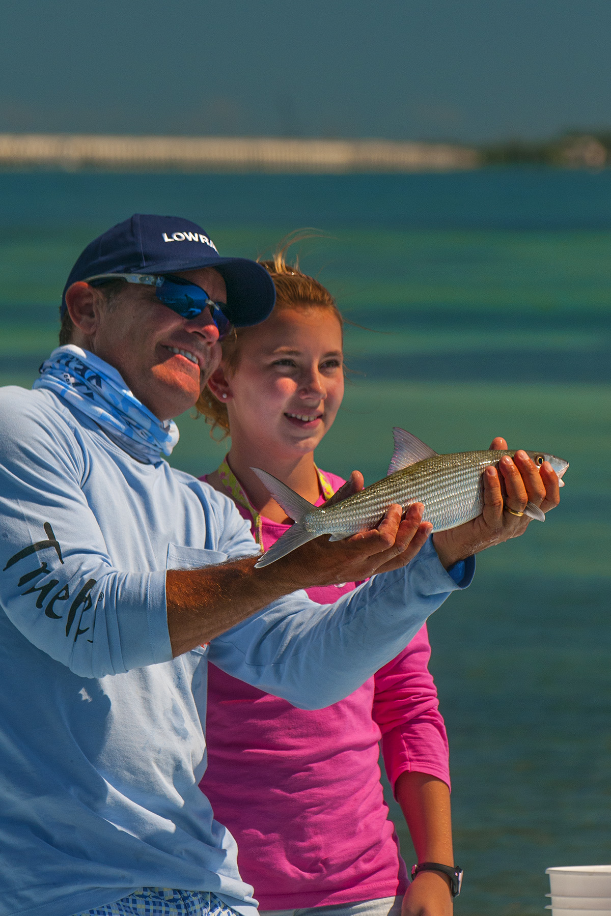 Hanna with her first ever bonefish!!