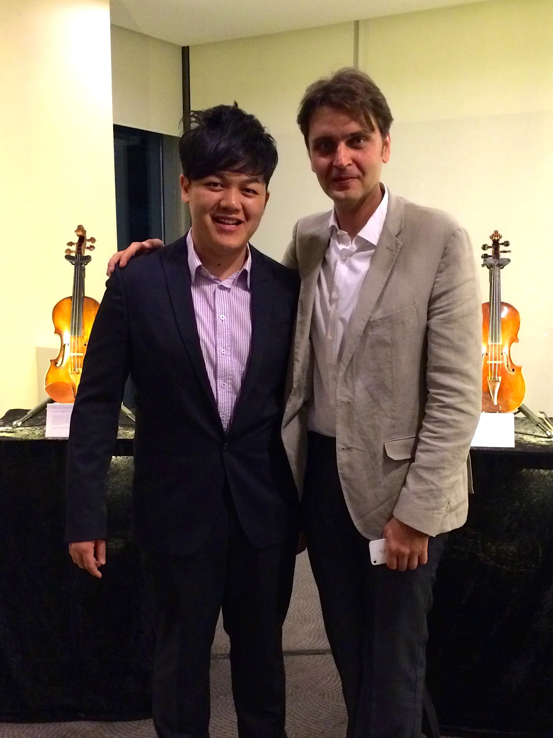 SSO Violinist Nikolai Koval and Director Jeremiah Chong