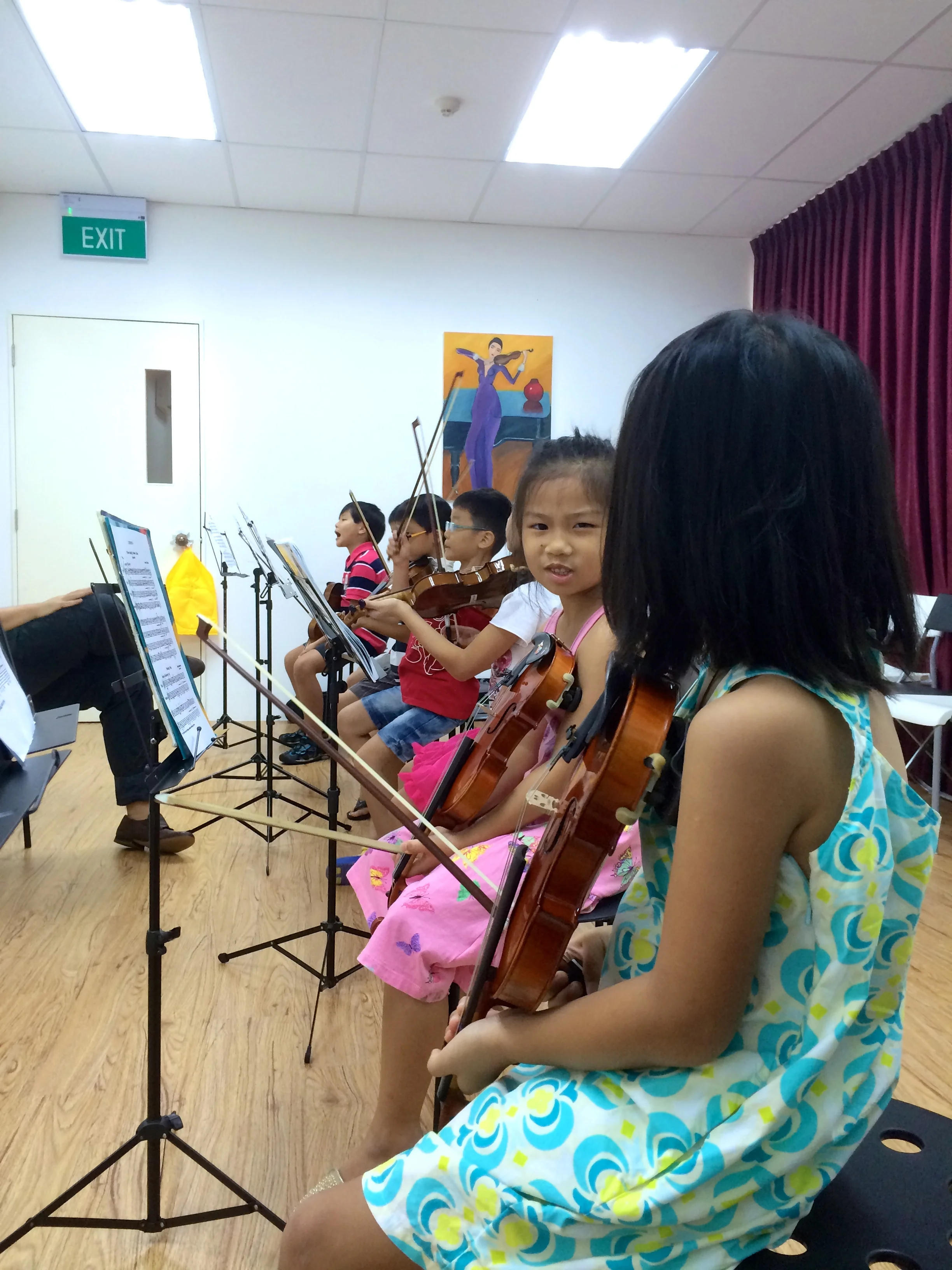 Students enjoying their ensemble rehearsal