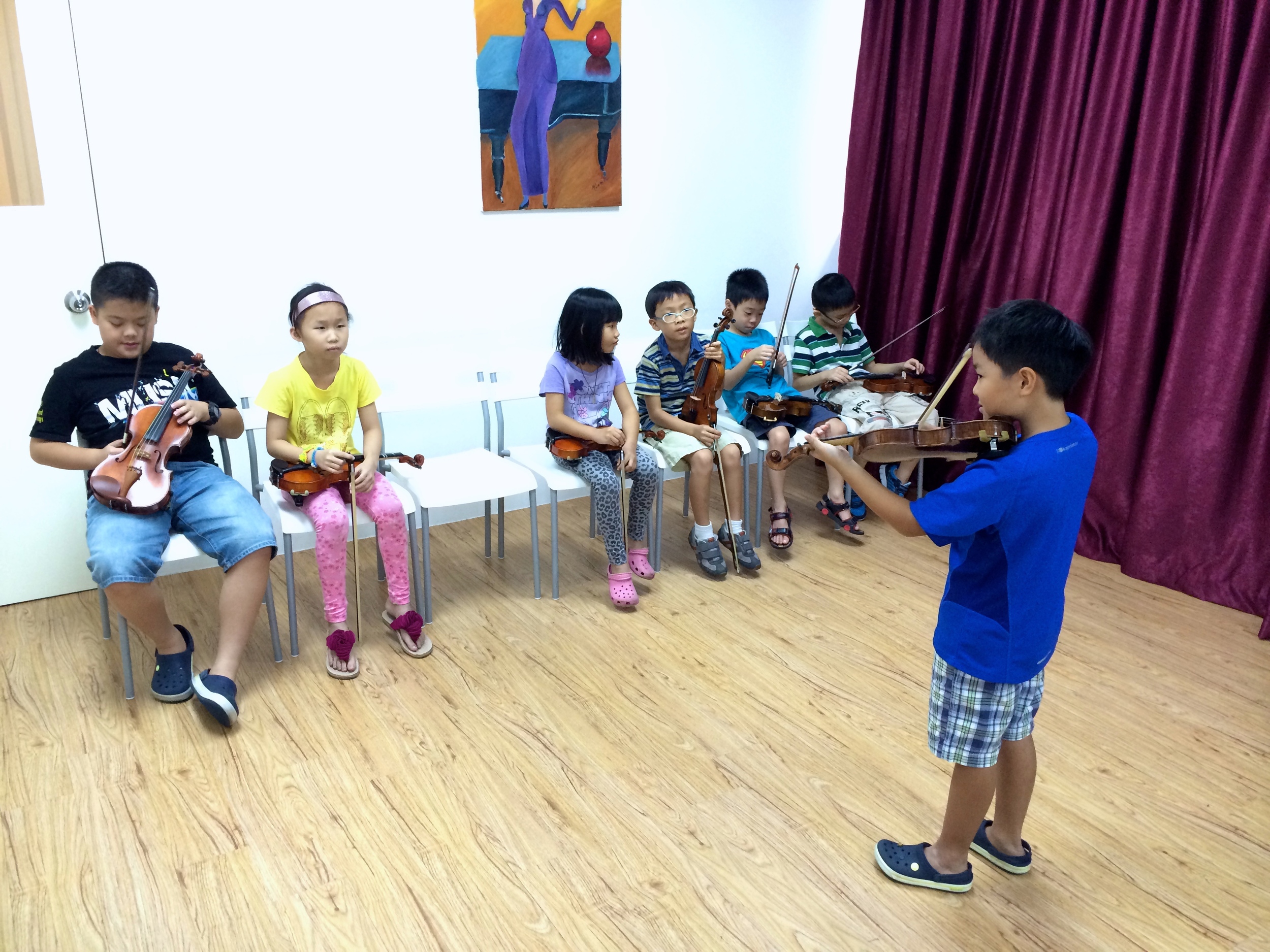 Students at their Scales Test