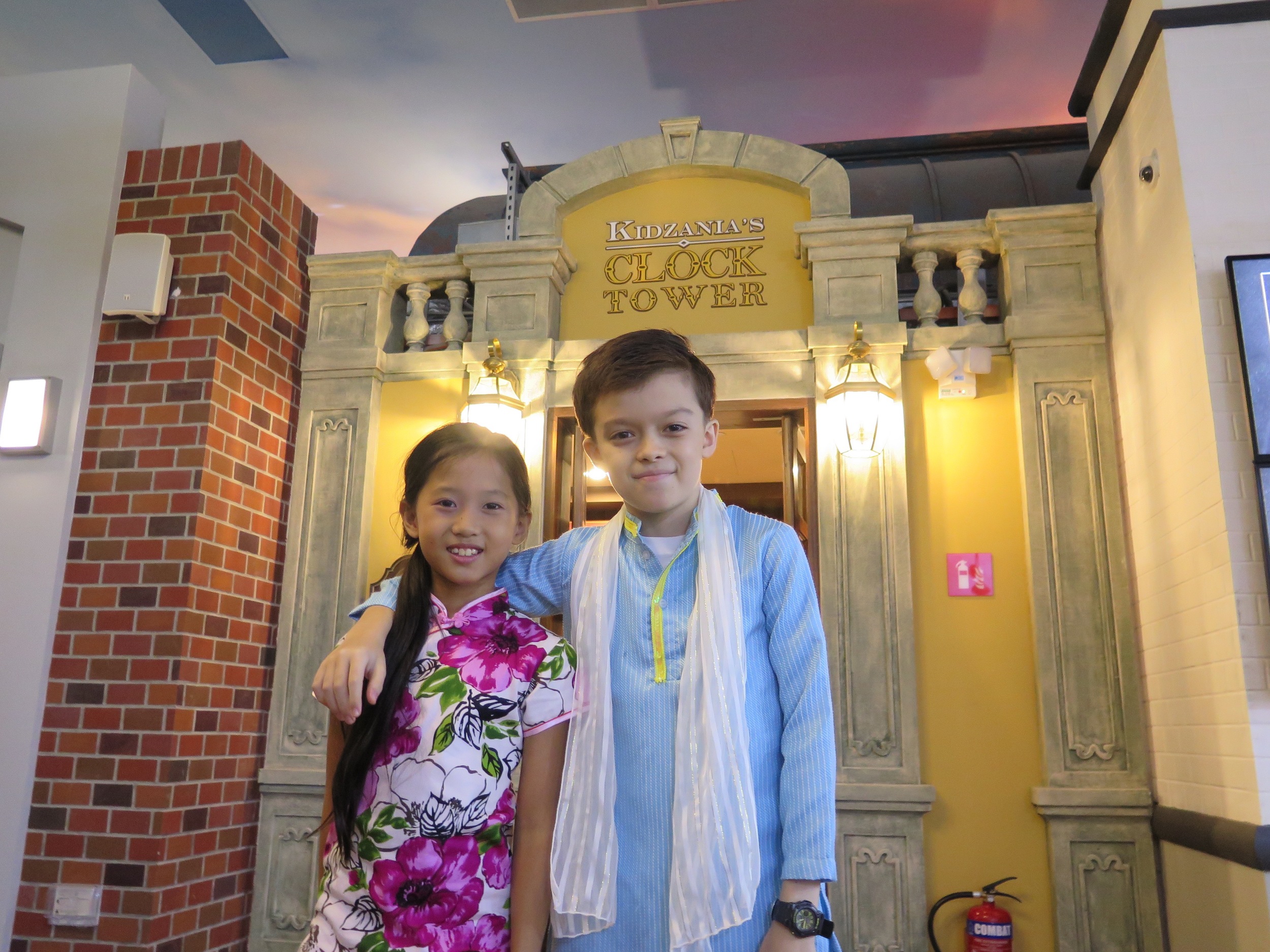 Joycelyn and her new friend, Ethan, who read the Declaration of Independence to the audience!