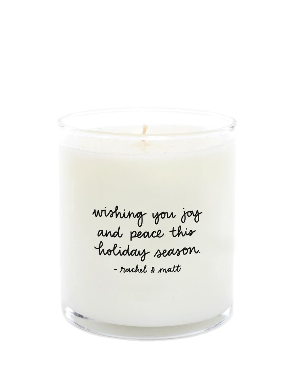  Show your loved ones you care by writing a special message on a  personalized candle by The Little Market  