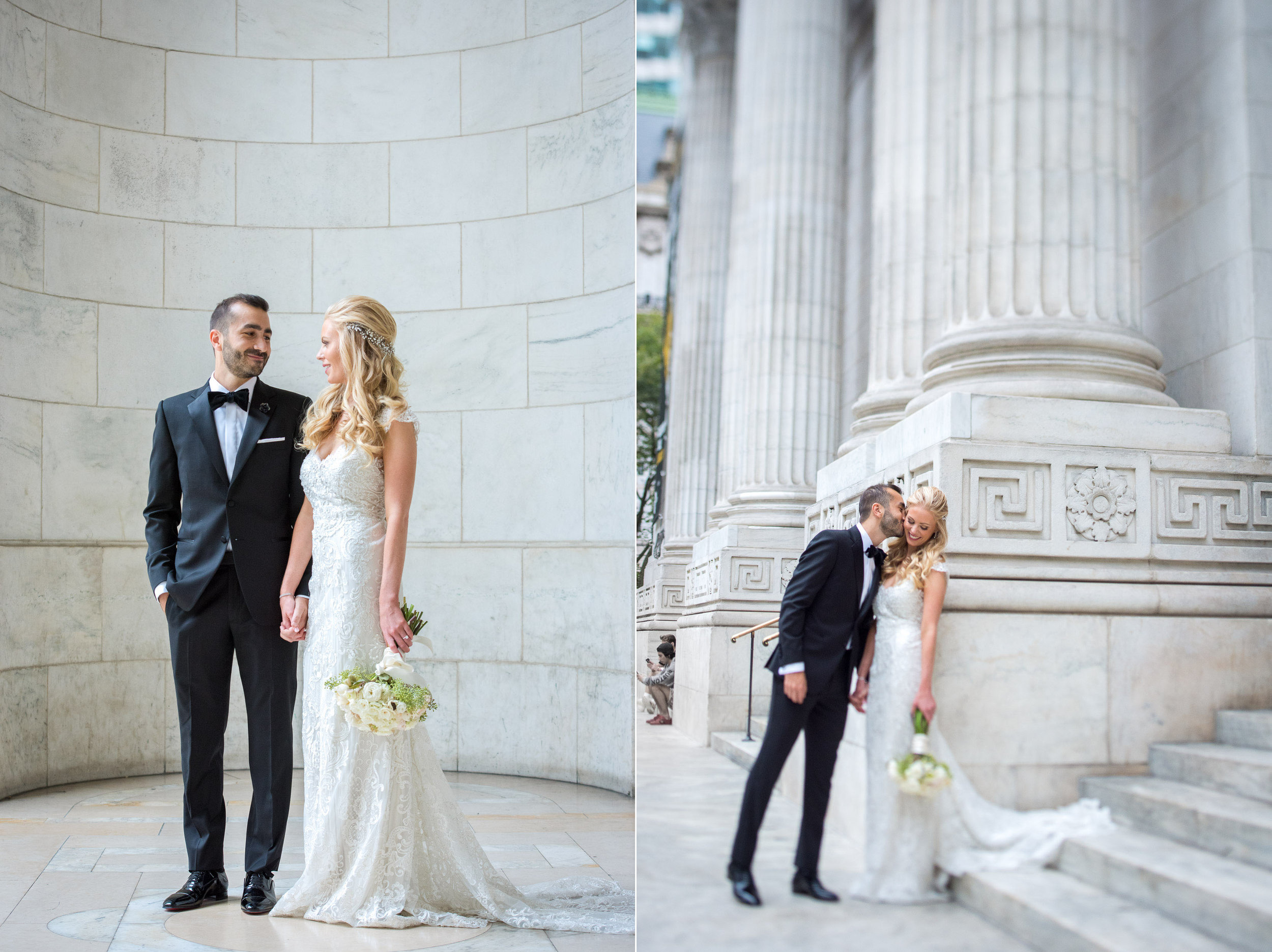  Bryant Park Grill and New York Public Library  Wedding photos.
Craig Warga Weddings 