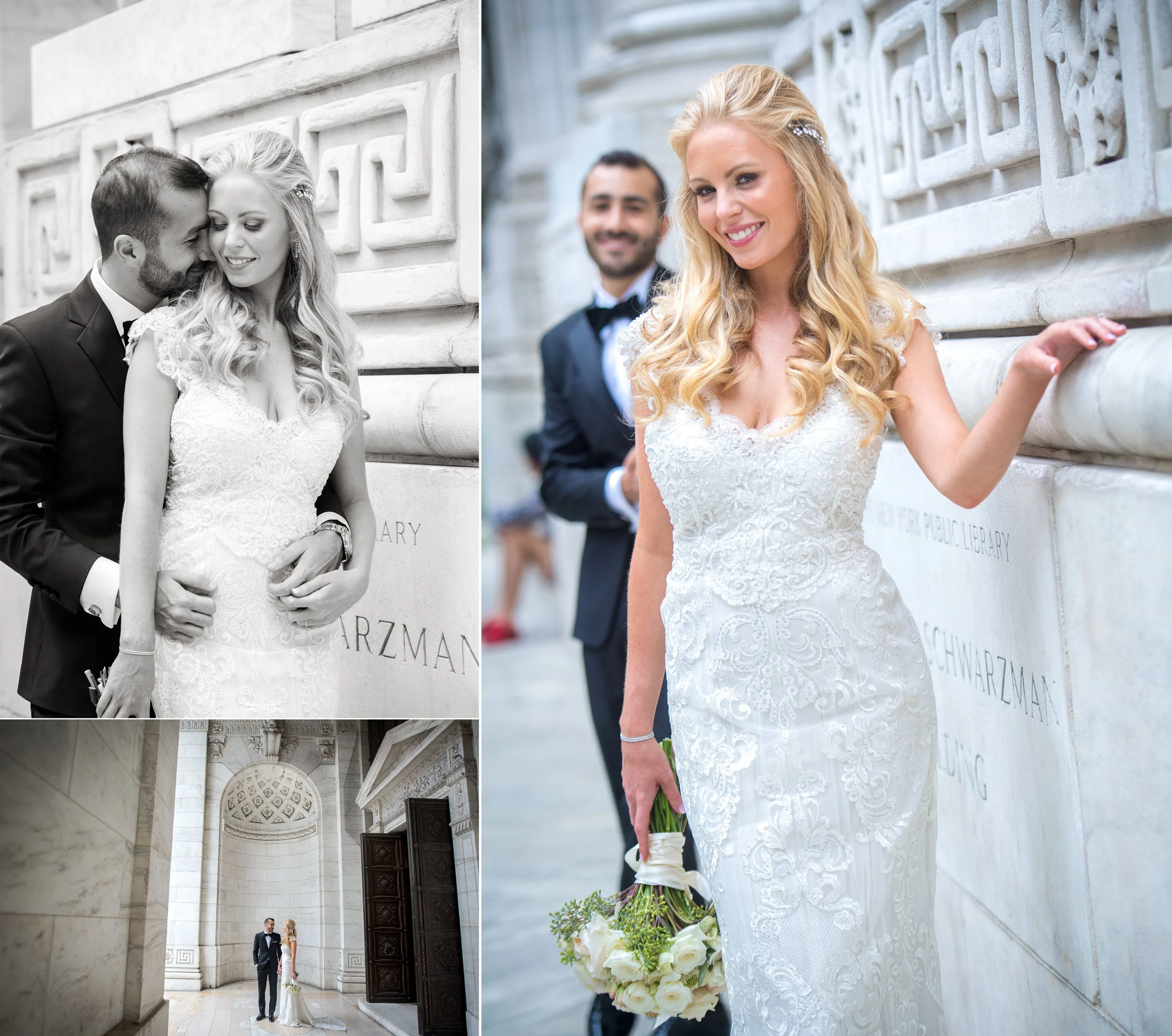  Bryant Park Grill and New York Public Library  Wedding photos.
Craig Warga Weddings 