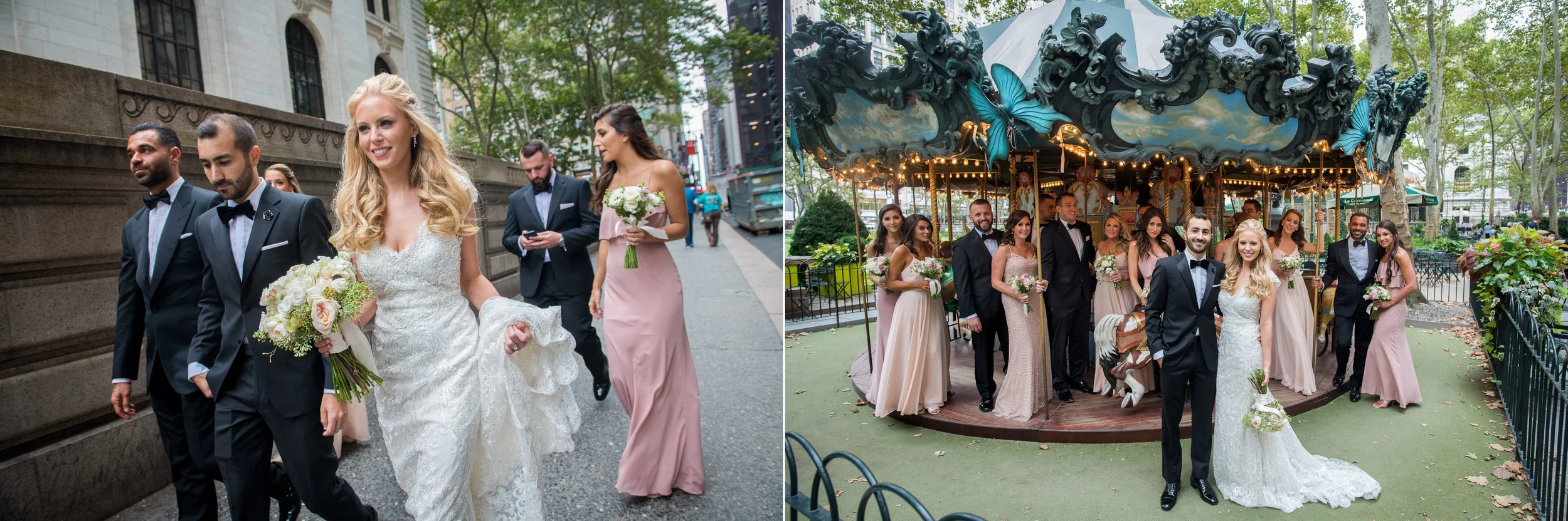  Bryant Park Grill and New York Public Library  Wedding photos.
Craig Warga Weddings 