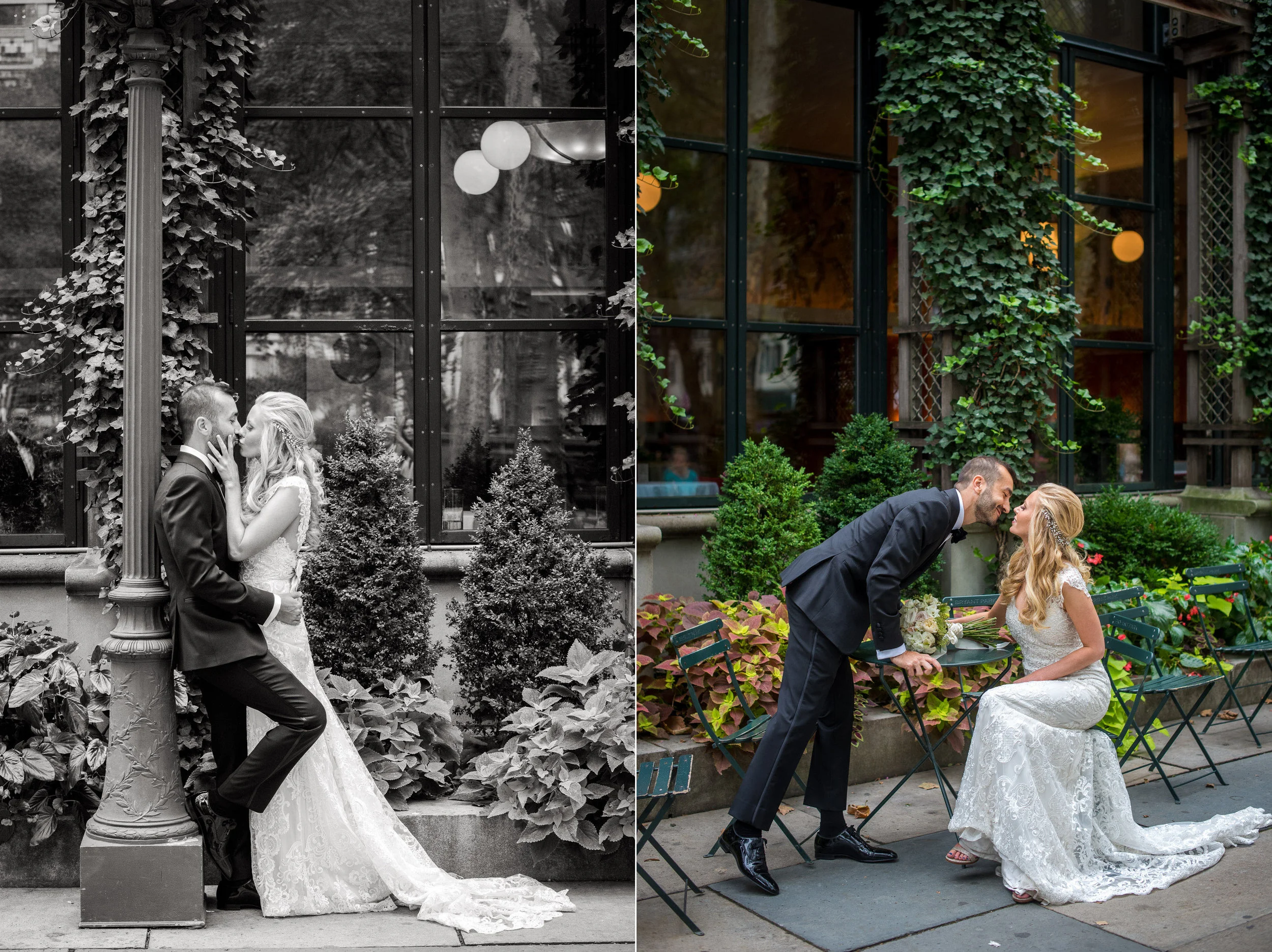  Bryant Park Grill and New York Public Library  Wedding photos.
Craig Warga Weddings 