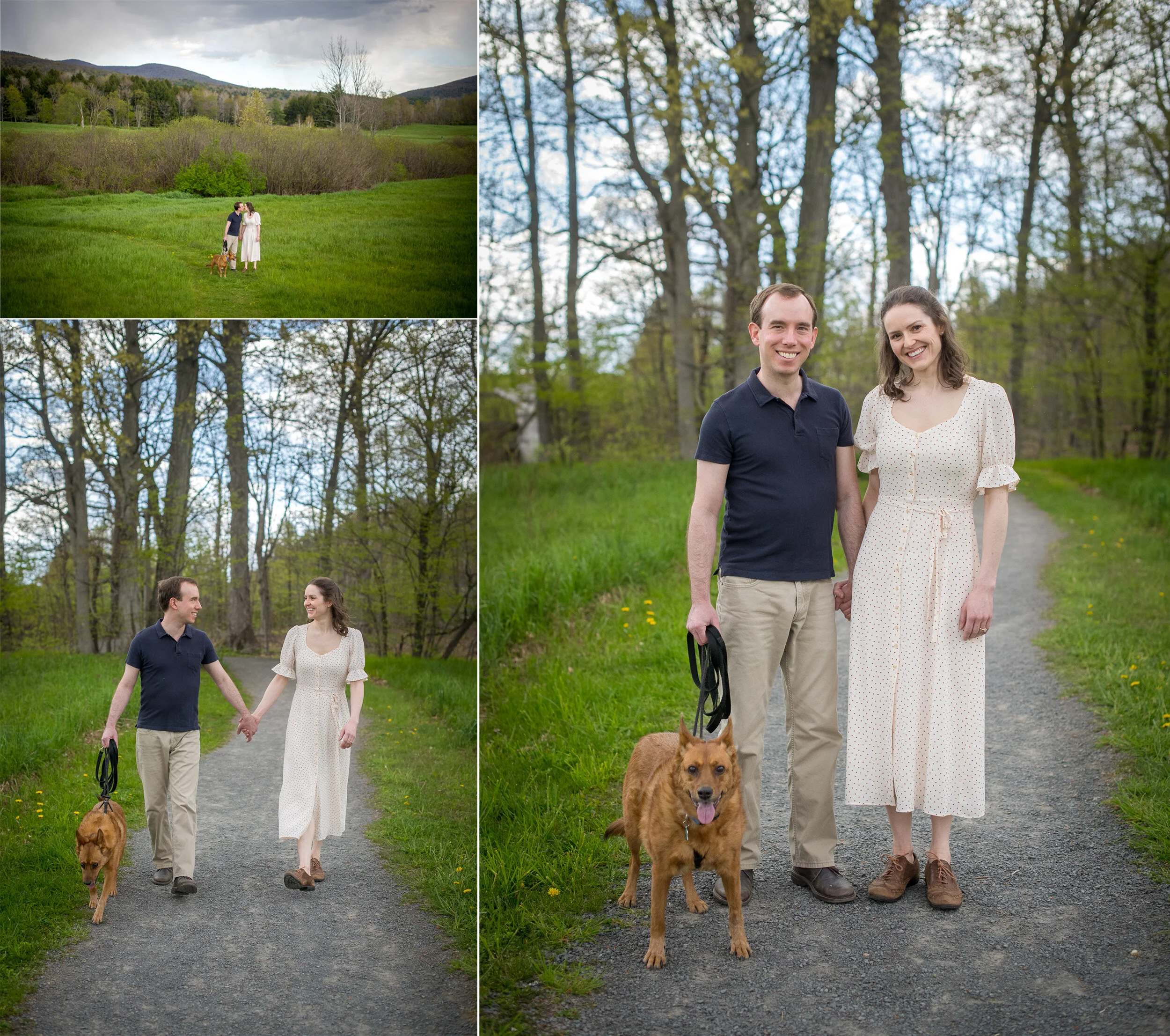  Engagement photos shot at The Windham Path in Upstate New York. (photo by Craig Warga Weddings) 