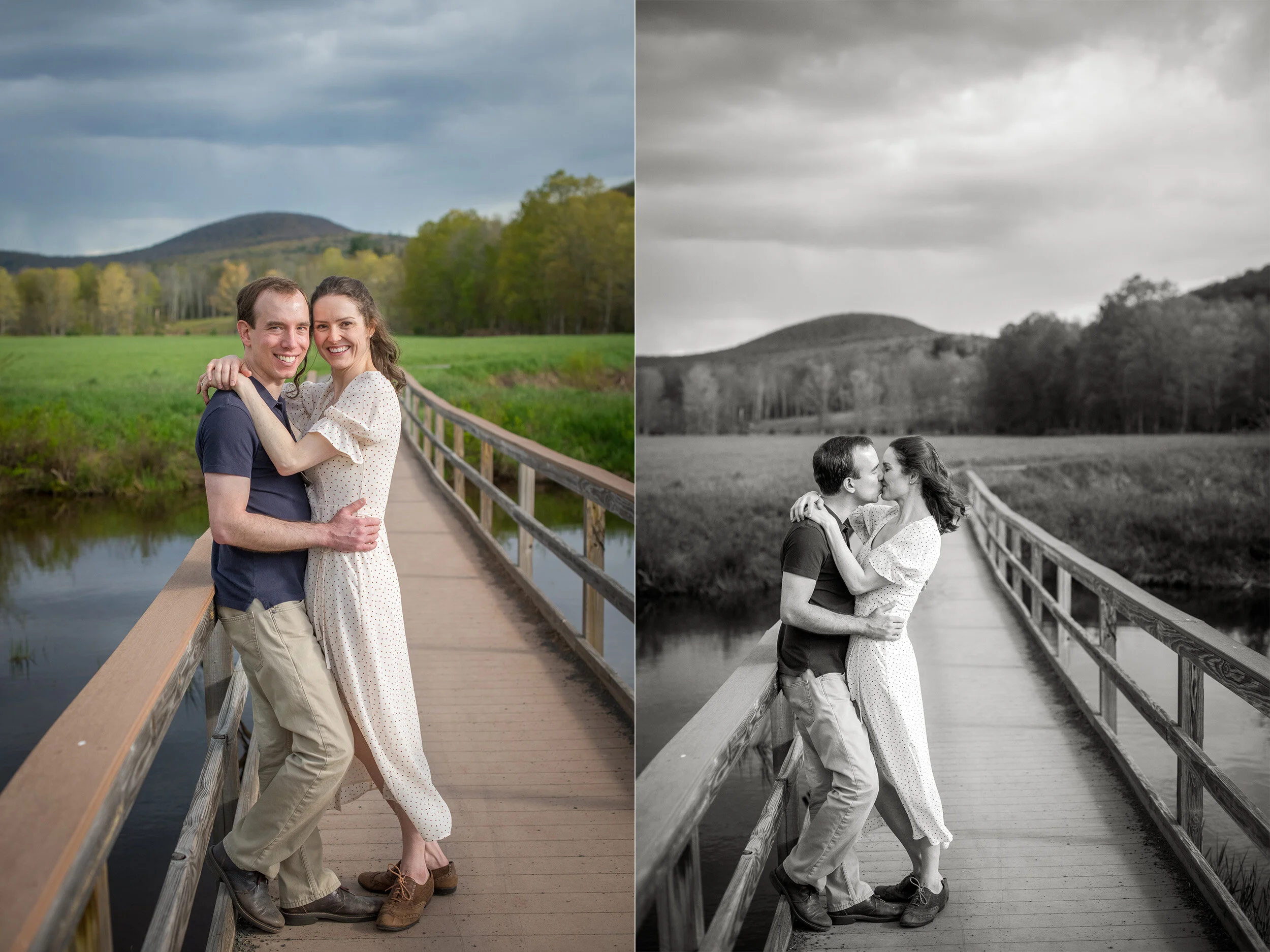  Engagement photos shot at The Windham Path in Upstate New York. (photo by Craig Warga Weddings) 