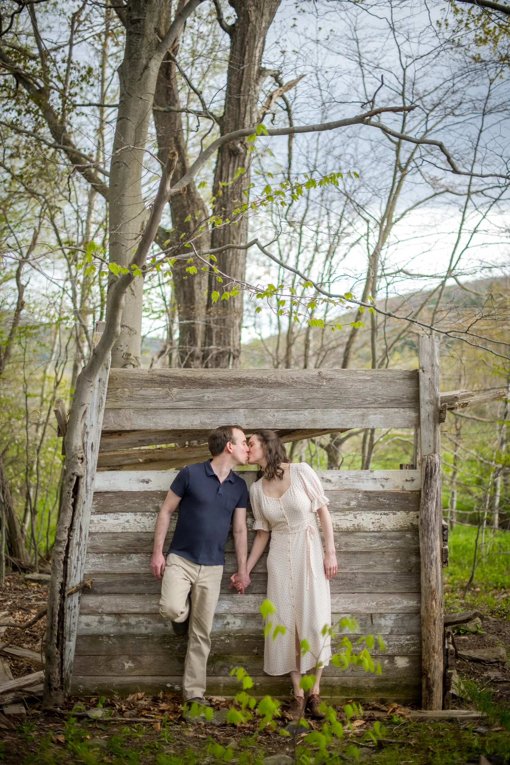  Engagement photos shot at The Windham Path in Upstate New York. (photo by Craig Warga Weddings) 