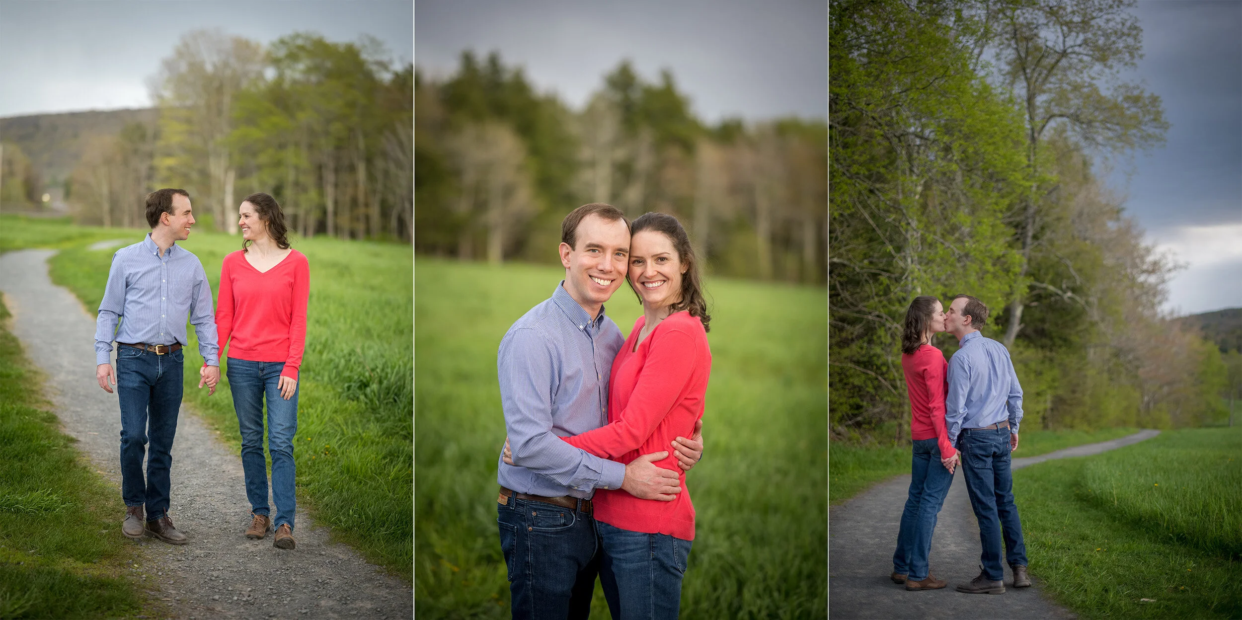  Engagement photos shot at The Windham Path in Upstate New York. (photo by Craig Warga Weddings) 